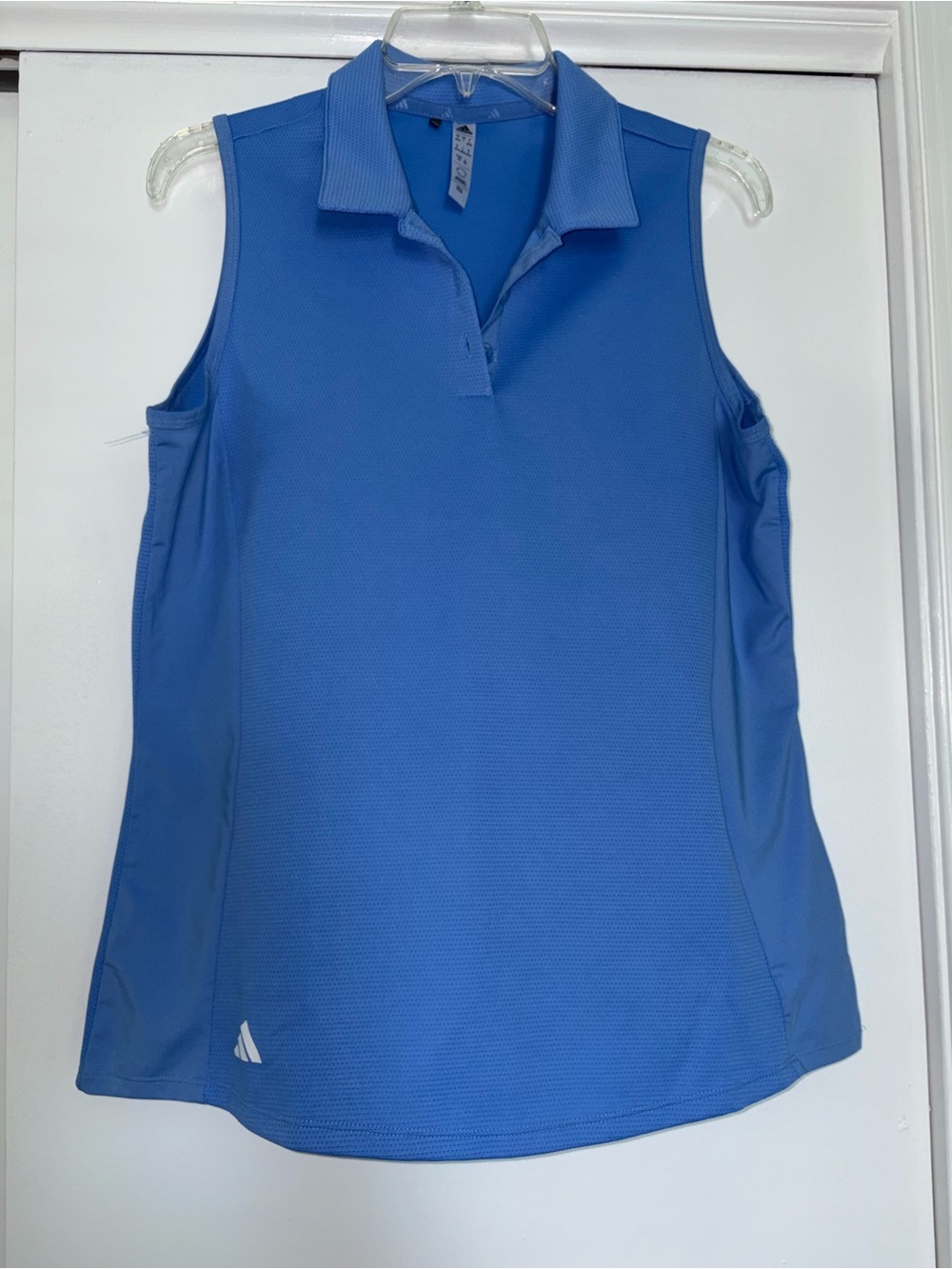 adidas Sleeveless Polo Tank in Bright Blue